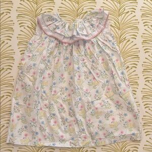 bella bliss Floral Ruffle Dress - White, Pink, Blue